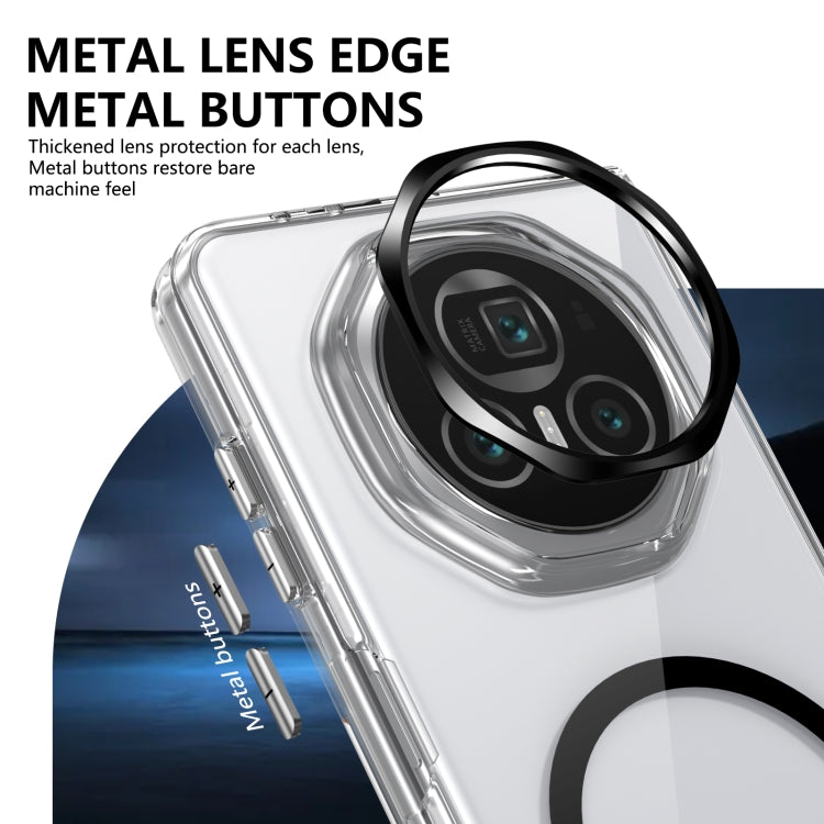For Honor Magic V3 lce Folding Series MagSafe Integrated Clear PC Phone Case(Black) - Honor Cases by PMC TechLife | Online Shopping South Africa | PMC TechLife | Buy Now Pay Later Mobicred
