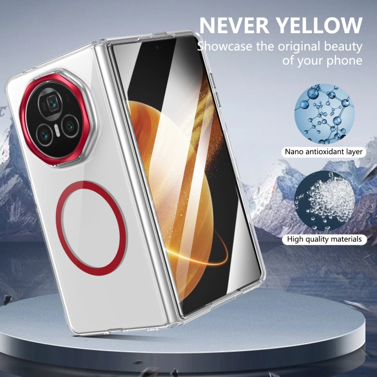 For Honor Magic V3 lce Folding Series MagSafe Integrated Clear PC Phone Case(Red) - free shipping - PMC TechLife - Order now!