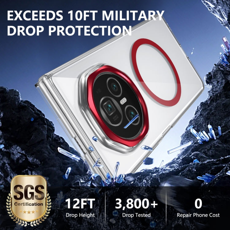 For Honor Magic V3 lce Folding Series MagSafe Integrated Clear PC Phone Case(Red) - free shipping - PMC TechLife - Order now!