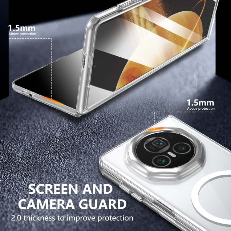 For Honor Magic V3 lce Folding Series MagSafe Integrated Clear PC Phone Case(Silver) - Honor Cases by PMC TechLife | Online Shopping South Africa | PMC TechLife | Buy Now Pay Later Mobicred