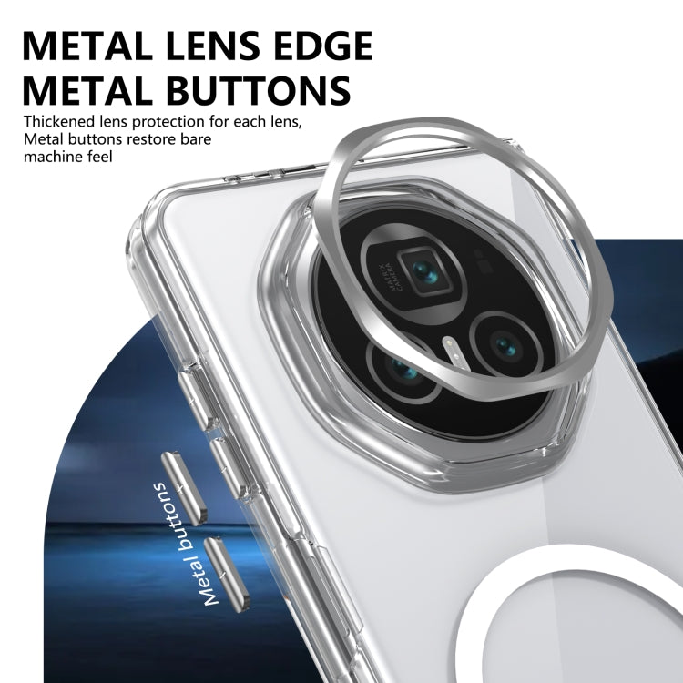 For Honor Magic V3 lce Folding Series MagSafe Integrated Clear PC Phone Case(Silver) - Honor Cases by PMC TechLife | Online Shopping South Africa | PMC TechLife | Buy Now Pay Later Mobicred