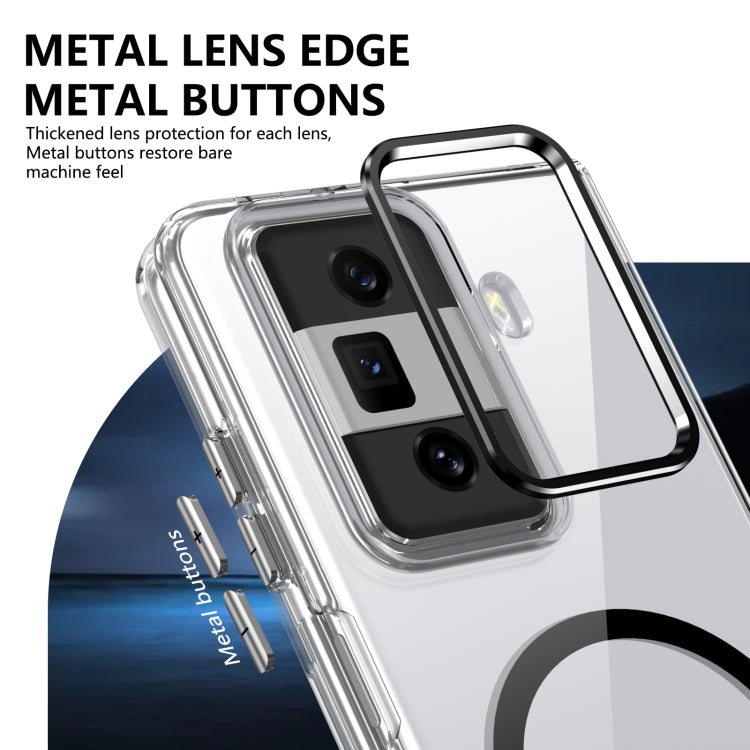 For Honor Magic Vs3 lce Folding Series MagSafe Integrated Clear PC Phone Case(Black) - Honor Cases by PMC TechLife | Online Shopping South Africa | PMC TechLife | Buy Now Pay Later Mobicred