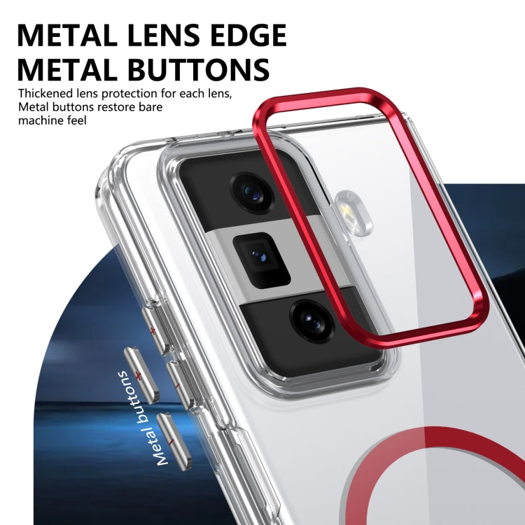 For Honor Magic Vs3 lce Folding Series MagSafe Integrated Clear PC Phone Case(Red) - Honor Cases by PMC TechLife | Online Shopping South Africa | PMC TechLife | Buy Now Pay Later Mobicred