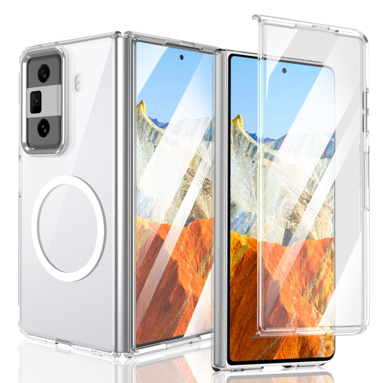 For Honor Magic Vs3 lce Folding Series MagSafe Integrated Clear PC Phone Case(Silver) - Honor Cases by PMC TechLife | Online Shopping South Africa | PMC TechLife | Buy Now Pay Later Mobicred