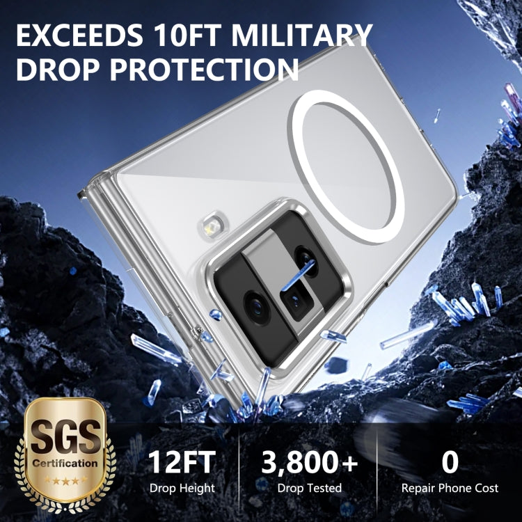 For Honor Magic Vs3 lce Folding Series MagSafe Integrated Clear PC Phone Case(Silver) - Honor Cases by PMC TechLife | Online Shopping South Africa | PMC TechLife | Buy Now Pay Later Mobicred