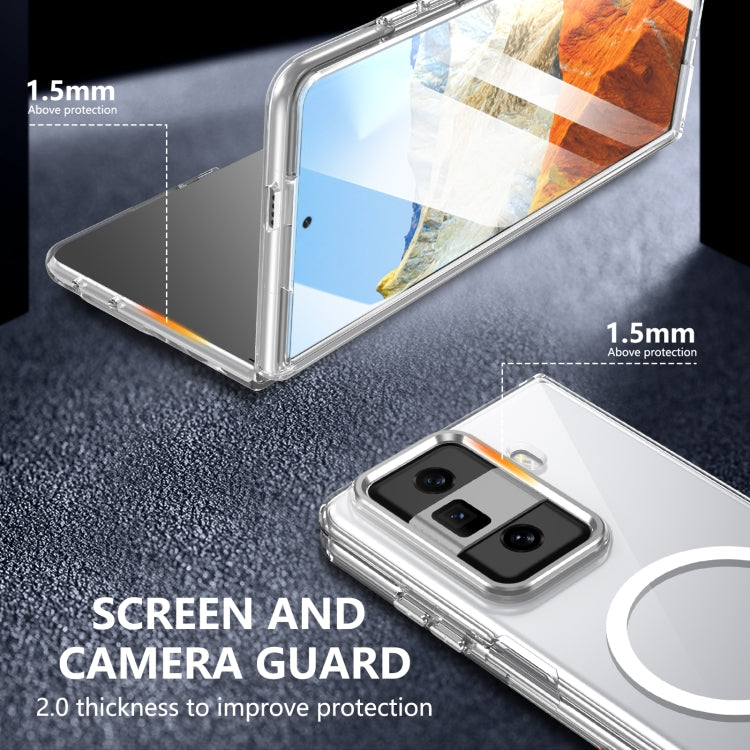 For Honor Magic Vs3 lce Folding Series MagSafe Integrated Clear PC Phone Case(Silver) - Honor Cases by PMC TechLife | Online Shopping South Africa | PMC TechLife | Buy Now Pay Later Mobicred
