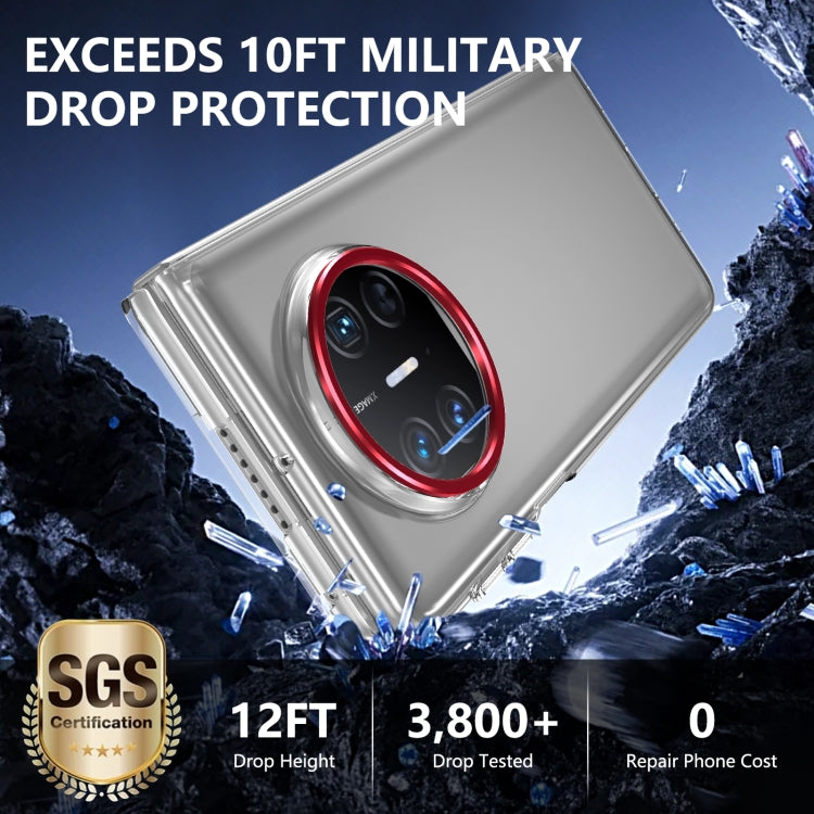 For Huawei Mate X3 lce Folding Series Integrated Clear PC Phone Case(Red) - Huawei Cases by PMC TechLife | Online Shopping South Africa | PMC TechLife | Buy Now Pay Later Mobicred