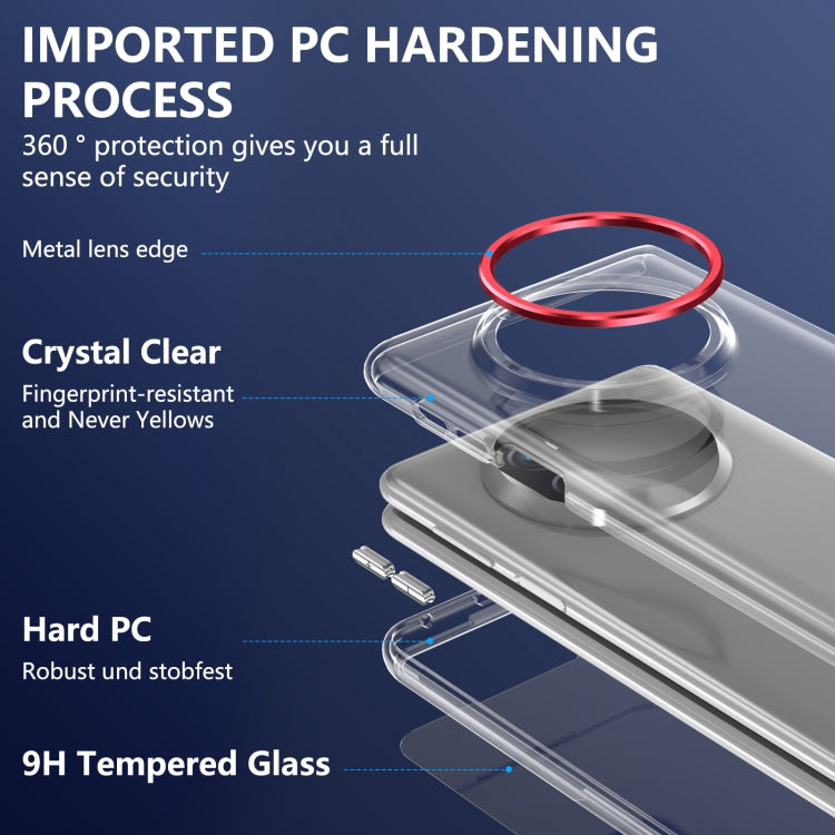 For Huawei Mate X3 lce Folding Series Integrated Clear PC Phone Case(Red) - Huawei Cases by PMC TechLife | Online Shopping South Africa | PMC TechLife | Buy Now Pay Later Mobicred