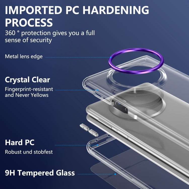 For Huawei Mate X3 lce Folding Series Integrated Clear PC Phone Case(Purple) - Huawei Cases by PMC TechLife | Online Shopping South Africa | PMC TechLife | Buy Now Pay Later Mobicred