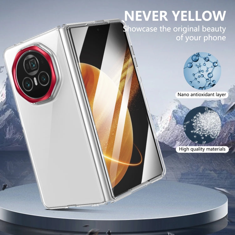 For Honor Magic V3 lce Folding Series Integrated Clear PC Phone Case(Red) - Honor Cases by PMC TechLife | Online Shopping South Africa | PMC TechLife | Buy Now Pay Later Mobicred