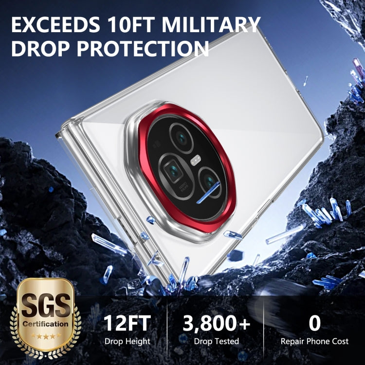For Honor Magic V3 lce Folding Series Integrated Clear PC Phone Case(Red) - Honor Cases by PMC TechLife | Online Shopping South Africa | PMC TechLife | Buy Now Pay Later Mobicred