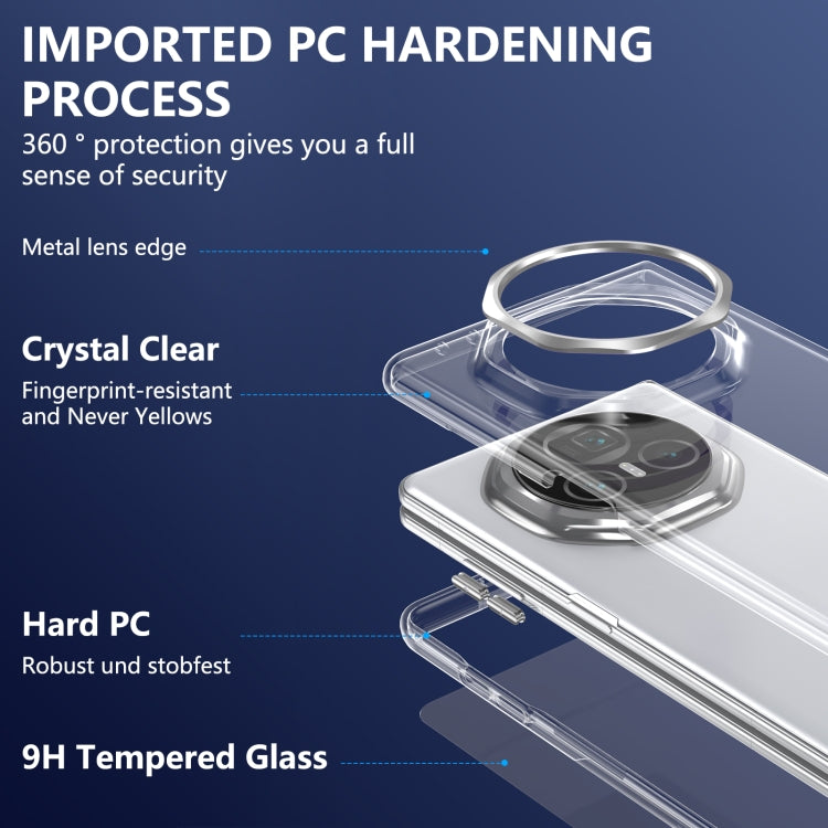 For Honor Magic V3 lce Folding Series Integrated Clear PC Phone Case(Silver) - Honor Cases by PMC TechLife | Online Shopping South Africa | PMC TechLife | Buy Now Pay Later Mobicred