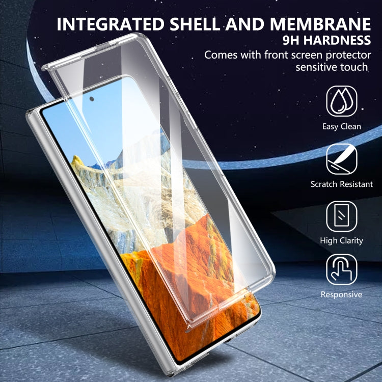 For Honor Magic Vs3 lce Folding Series Integrated Clear PC Phone Case(Black) - Honor Cases by PMC TechLife | Online Shopping South Africa | PMC TechLife | Buy Now Pay Later Mobicred