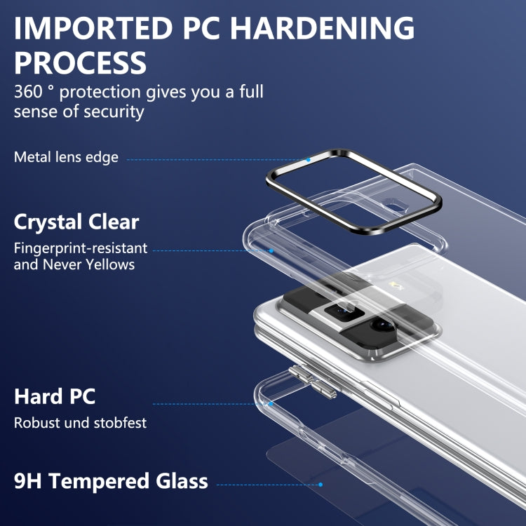 For Honor Magic Vs3 lce Folding Series Integrated Clear PC Phone Case(Black) - Honor Cases by PMC TechLife | Online Shopping South Africa | PMC TechLife | Buy Now Pay Later Mobicred