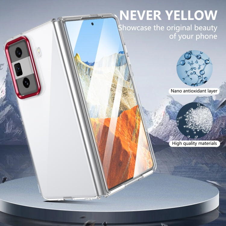 For Honor Magic Vs3 lce Folding Series Integrated Clear PC Phone Case(Red) - Honor Cases by PMC TechLife | Online Shopping South Africa | PMC TechLife | Buy Now Pay Later Mobicred