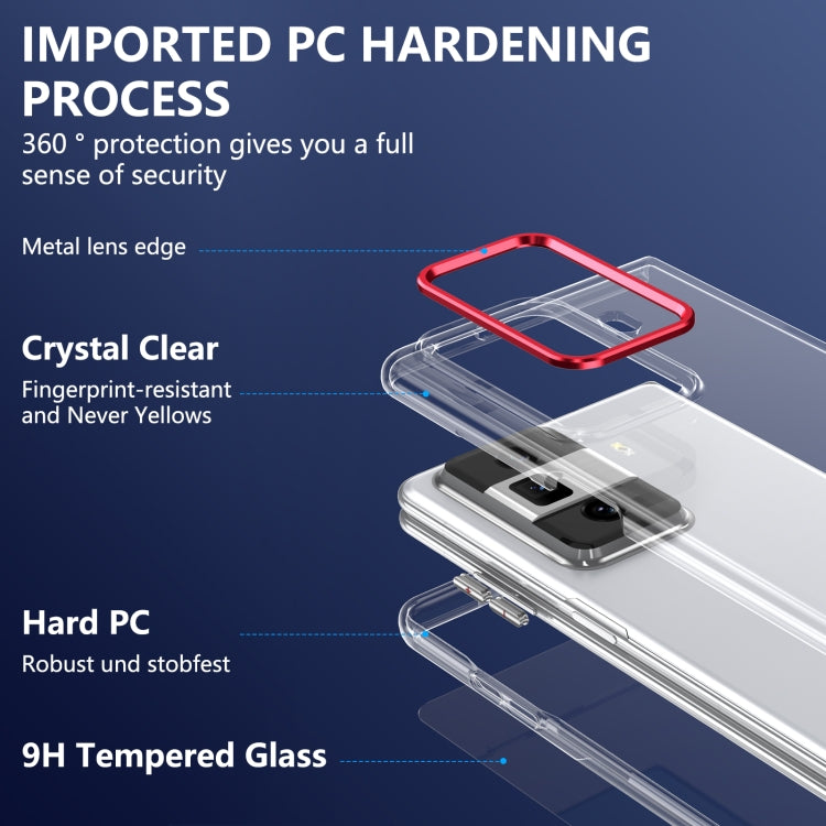 For Honor Magic Vs3 lce Folding Series Integrated Clear PC Phone Case(Red) - Honor Cases by PMC TechLife | Online Shopping South Africa | PMC TechLife | Buy Now Pay Later Mobicred
