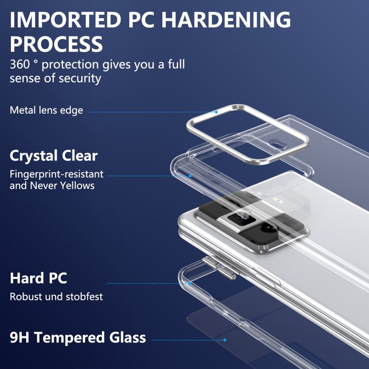 For Honor Magic Vs3 lce Folding Series Integrated Clear PC Phone Case(Silver) - Honor Cases by PMC TechLife | Online Shopping South Africa | PMC TechLife | Buy Now Pay Later Mobicred