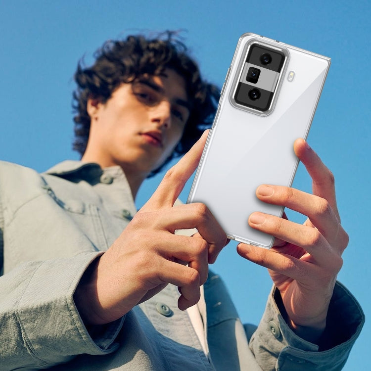 For Honor Magic Vs3 lce Folding Series Integrated Clear PC Phone Case(Silver) - Honor Cases by PMC TechLife | Online Shopping South Africa | PMC TechLife | Buy Now Pay Later Mobicred