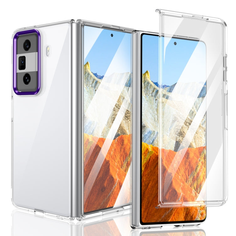 For Honor Magic Vs3 lce Folding Series Integrated Clear PC Phone Case(Purple) - free shipping - PMC TechLife - Order now!