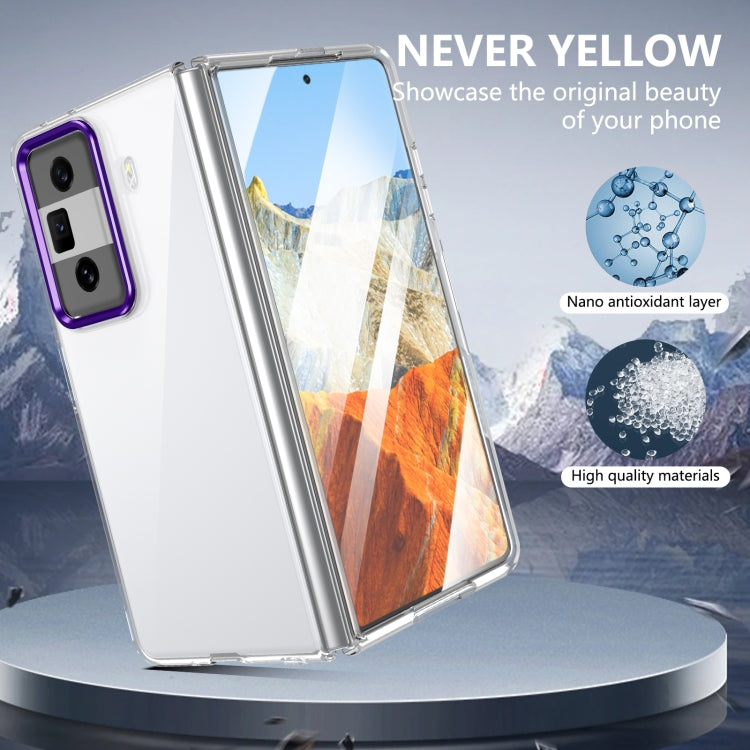 For Honor Magic Vs3 lce Folding Series Integrated Clear PC Phone Case(Purple) - free shipping - PMC TechLife - Order now!