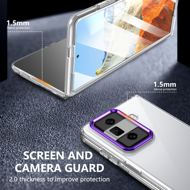 For Honor Magic Vs3 lce Folding Series Integrated Clear PC Phone Case(Purple) - free shipping - PMC TechLife - Order now!