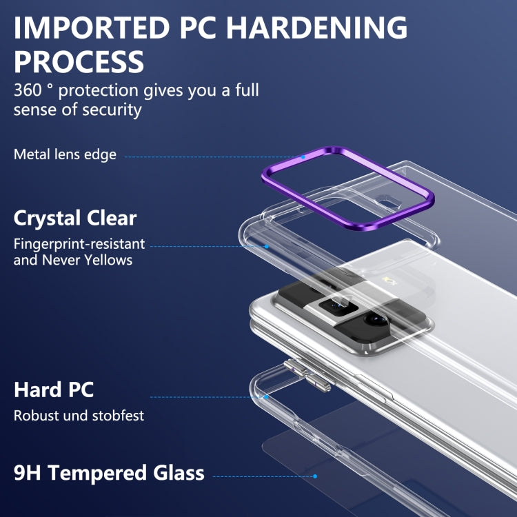 For Honor Magic Vs3 lce Folding Series Integrated Clear PC Phone Case(Purple) - free shipping - PMC TechLife - Order now!