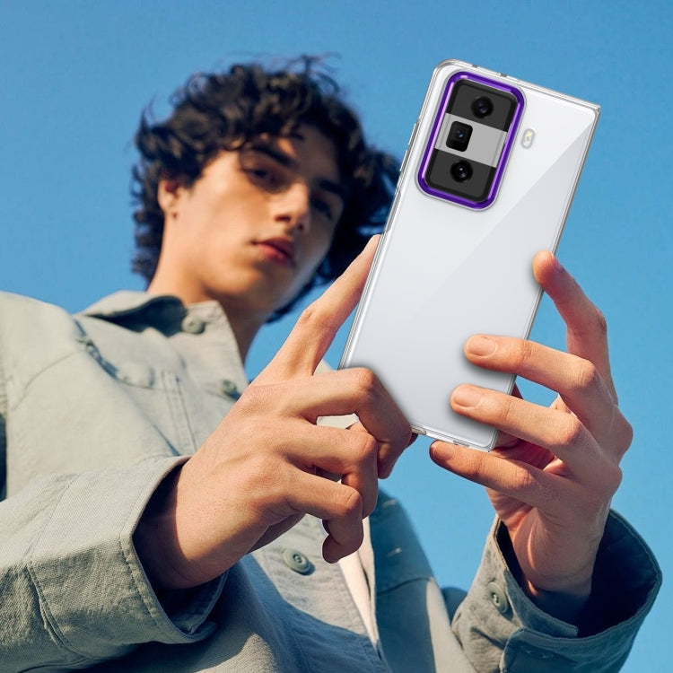 For Honor Magic Vs3 lce Folding Series Integrated Clear PC Phone Case(Purple) - free shipping - PMC TechLife - Order now!