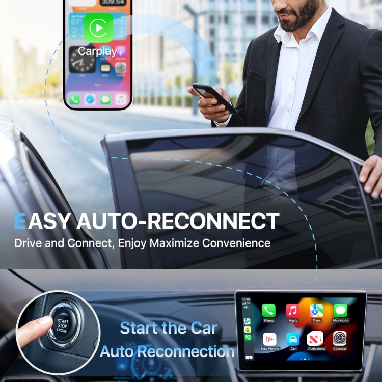 USB Interface Wired to Wireless Car CarPlay Adapter(White) - Bluetooth Adapters by PMC TechLife | Online Shopping South Africa | PMC TechLife | Buy Now Pay Later Mobicred