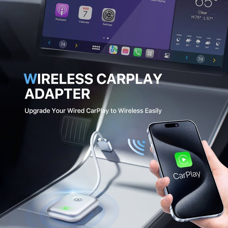 USB Interface Wired to Wireless Car CarPlay Adapter(Silver) - free shipping - PMC TechLife - Order now!