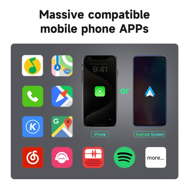 2 in 1 Apple CarPlay / Android Auto USB, Type-C Dual Ports Wired to Wireless CarPlay Adapter(White) - Bluetooth Adapters by PMC TechLife | Online Shopping South Africa | PMC TechLife | Buy Now Pay Later Mobicred
