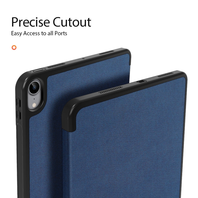 For iPad Air 11 2024 / 2022 / 2020 10.9 DUX DUCIS Domo Series Horizontal Flip Magnetic TPU + PU Leather Case with Three-folding Holder & Pen Slot(Blue) - iPad Air (2022) / (2020) 10.9 Cases by DUX DUCIS | Online Shopping South Africa | PMC TechLife | Buy Now Pay Later Mobicred