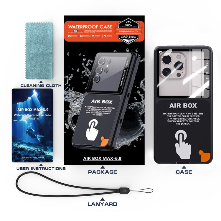 RedPepper Air Box Max 6.9 IP68 Waterproof Phone Case for 6.9 inch Phone(Black) - Waterproof Bag by RedPepper | Online Shopping South Africa | PMc TechLife | Buy Now Pay Later Mobicred