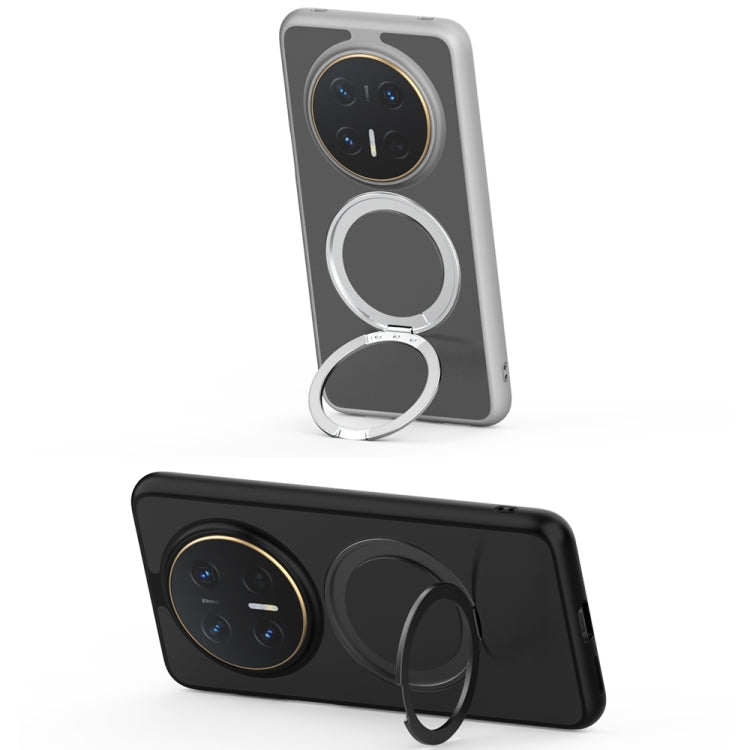 For Huawei Mate 70 Frosted 360 Degree Rotating Holder Phone Case(Grey) - Huawei Cases by PMC TechLife | Online Shopping South Africa | PMC TechLife | Buy Now Pay Later Mobicred