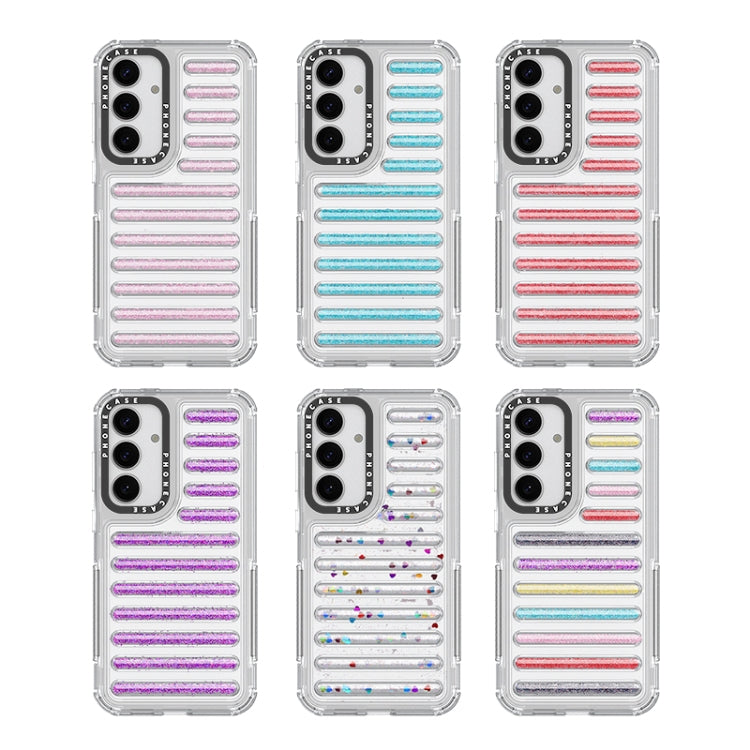 For Samsung Galaxy S25+ 5G Capsule Glitter TPU Hybrid PC Airbag Phone Case(Red) - Galaxy S25+ 5G Cases by PMC Jewellery | Online Shopping South Africa | PMC Jewellery | Buy Now Pay Later Mobicred