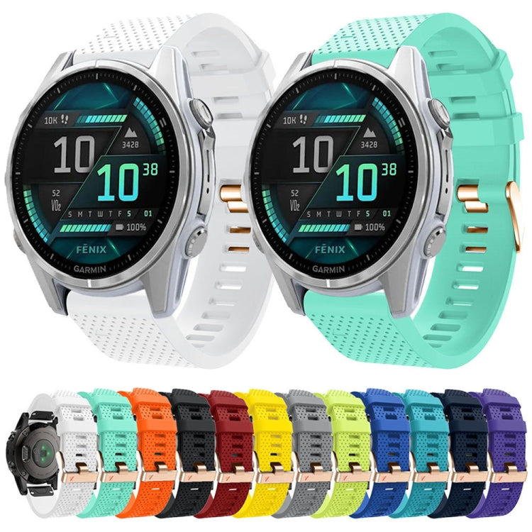 For Garmin 20mm Spotted Rose Gold Buckle Silicone Quick Release Watch Band(Green) - free shipping - PMC TechLife - Order now!