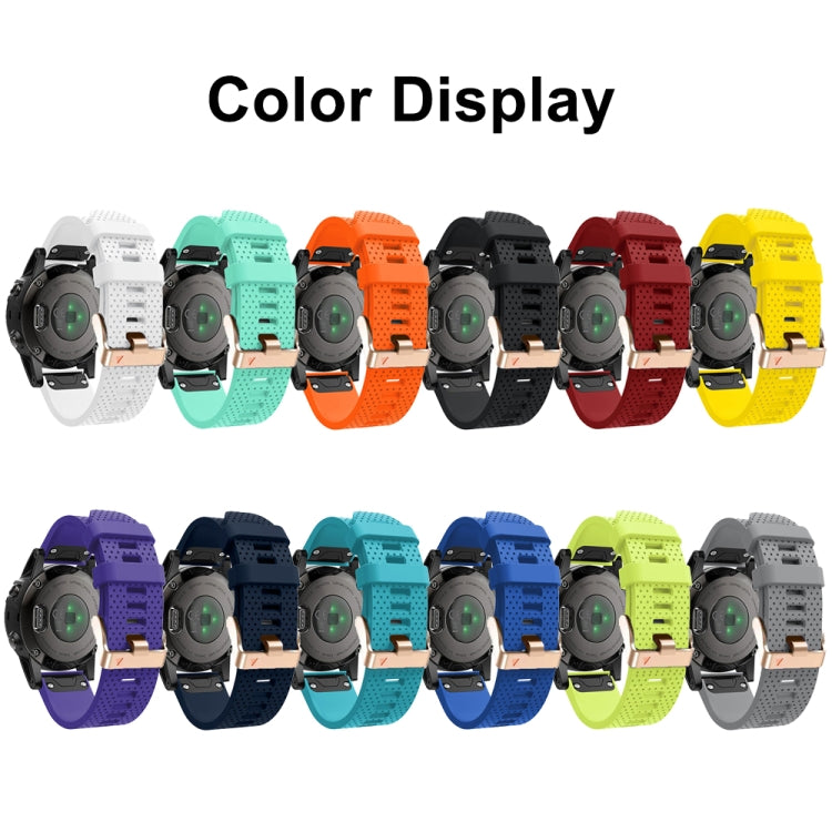 For Garmin 20mm Spotted Rose Gold Buckle Silicone Quick Release Watch Band(Grey) - free shipping - PMC TechLife - Order now!