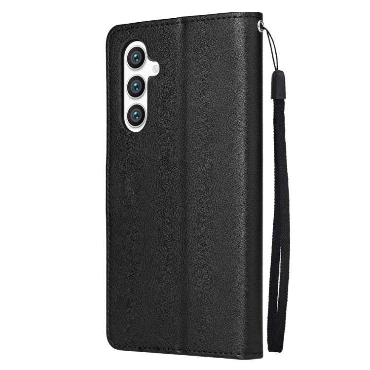 For Samsung Galaxy S25+ 5G 3-Card Slots Multifunctional Leather Phone Case(Black) - Galaxy S25+ 5G Cases by PMC Jewellery | Online Shopping South Africa | PMC Jewellery | Buy Now Pay Later Mobicred