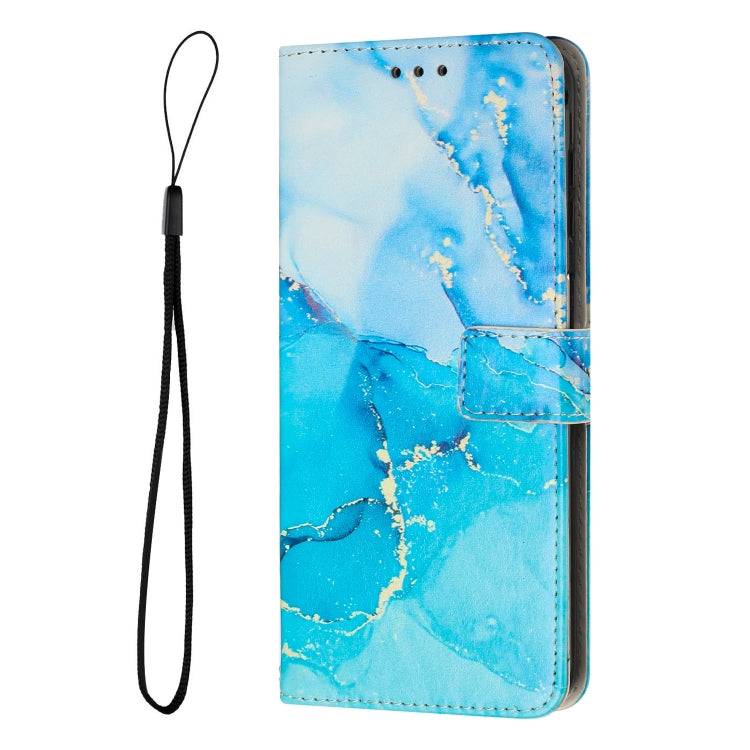 For Samsung Galaxy S25 5G Painted Marble Pattern Leather Phone Case(Blue Green) - Galaxy S25 5G Cases by PMC Jewellery | Online Shopping South Africa | PMC Jewellery | Buy Now Pay Later Mobicred