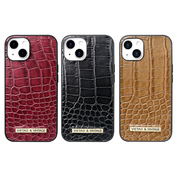 For iPhone 16 Pro VIETAO Alligator Texture PU Phone Case(Black) - iPhone 16 Pro Cases by VIETAO | Online Shopping South Africa | PMC Jewellery | Buy Now Pay Later Mobicred