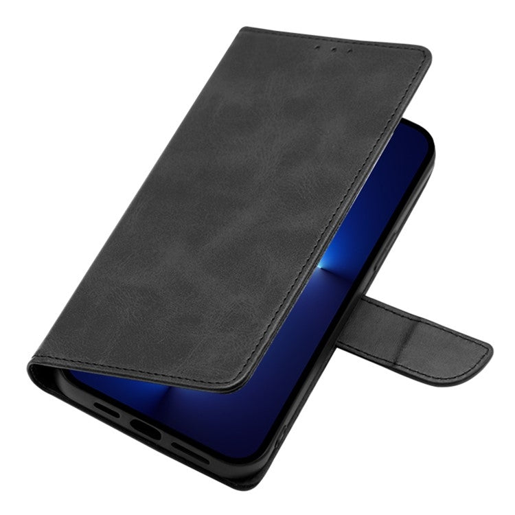 For Samsung Galaxy S25+ 5G Calf Texture Buckle Flip Leather Phone Case(Black) - Galaxy S25+ 5G Cases by PMC Jewellery | Online Shopping South Africa | PMC Jewellery | Buy Now Pay Later Mobicred