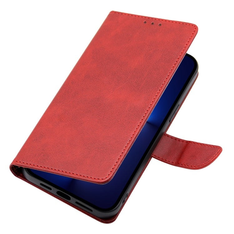 For Samsung Galaxy S25+ 5G Calf Texture Buckle Flip Leather Phone Case(Red) - Galaxy S25+ 5G Cases by PMC Jewellery | Online Shopping South Africa | PMC Jewellery | Buy Now Pay Later Mobicred