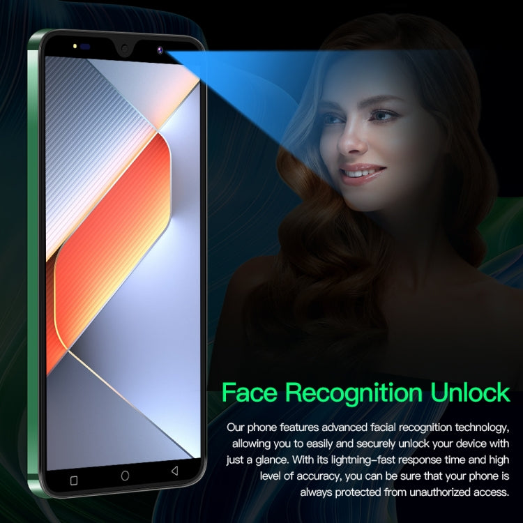 Povo6 Neo / DP29, 1GB+16GB, Face Identification, 5.0 inch Android 8.1 MTK6580M Quad Core, Network: 3G, Dual SIM, Plug:EU Plug(Green) - free shipping - PMc TechLife - Order now!