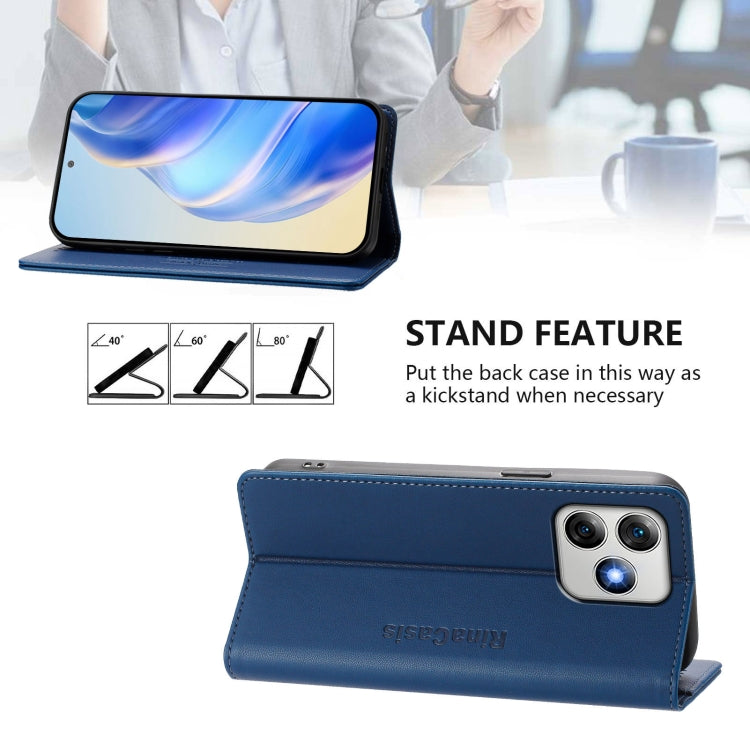 For Ulefone Note 18 Ultra 5G RC01 Dual-Folded Magnetic Suction RFID Leather Phone Case(Dark Blue) - free shipping - PMC TechLife - Order now!