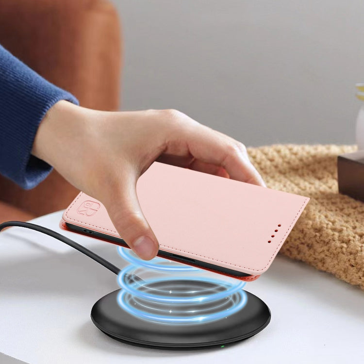For Ulefone Note 20 Pro RC01 Dual-Folded Magnetic Suction RFID Leather Phone Case(Pink) - Ulefone Cases by PMC TechLife | Online Shopping South Africa | PMC TechLife | Buy Now Pay Later Mobicred