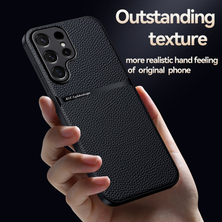 For Samsung Galaxy S25 Ultra 5G Litchi Leather Magnetic Full Coverage Shockproof Phone Case(Black) - Galaxy S25 Ultra 5G Cases by PMC Jewellery | Online Shopping South Africa | PMC Jewellery | Buy Now Pay Later Mobicred