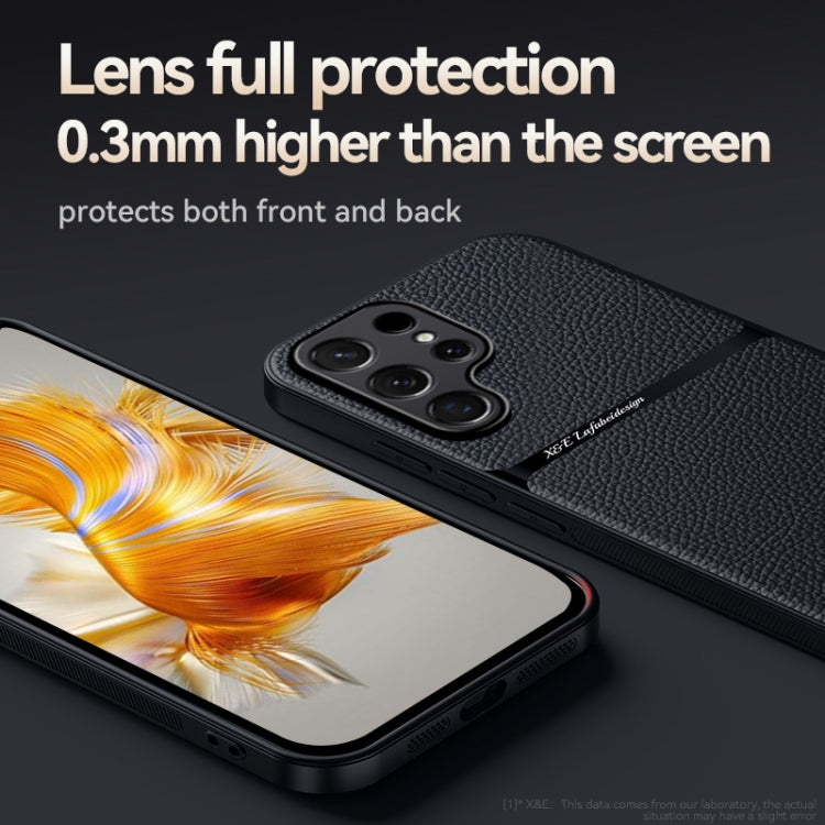 For Samsung Galaxy S25 Ultra 5G Litchi Leather Magnetic Full Coverage Shockproof Phone Case(Yellow) - Galaxy S25 Ultra 5G Cases by PMC Jewellery | Online Shopping South Africa | PMC Jewellery | Buy Now Pay Later Mobicred