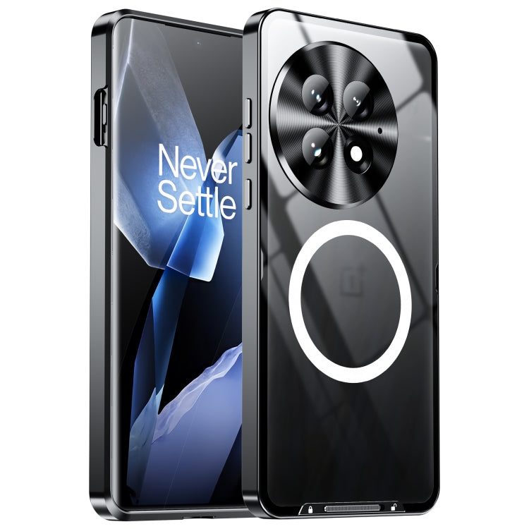 For OnePlus 13 MagSafe Magnetic Frosted Metal Phone Case(Black) - OnePlus Cases by PMC TechLife | Online Shopping South Africa | PMC TechLife | Buy Now Pay Later Mobicred