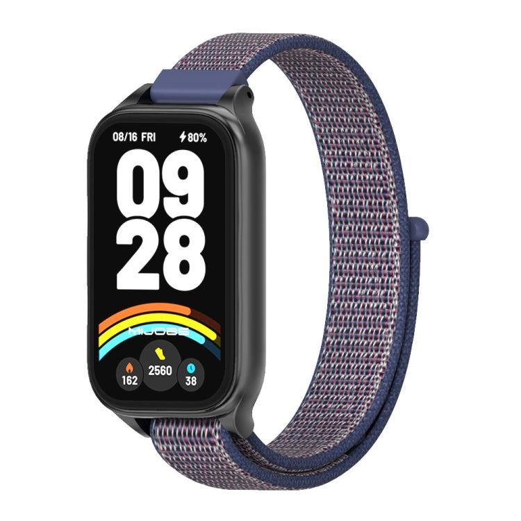 For Xiaomi Smart Band 9 Active / Redmi Band 3 Mijobs Metal Shell Nylon Loop Watch Band(Midnight Blue Black) - free shipping - PMc TechLife - Order now!