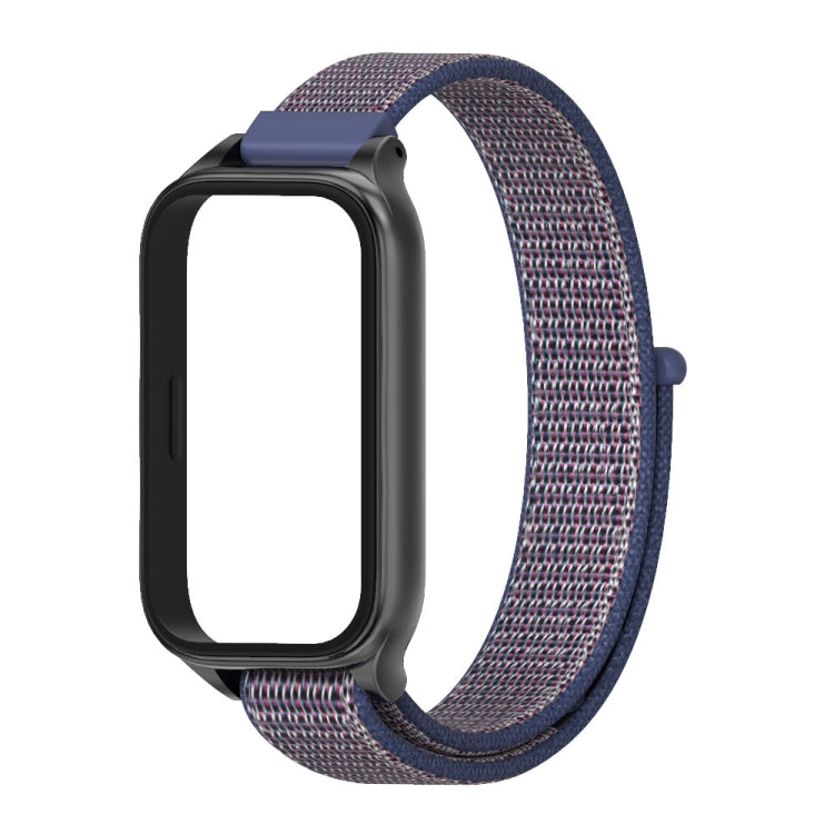 For Xiaomi Smart Band 9 Active / Redmi Band 3 Mijobs Metal Shell Nylon Loop Watch Band(Midnight Blue Black) - free shipping - PMc TechLife - Order now!
