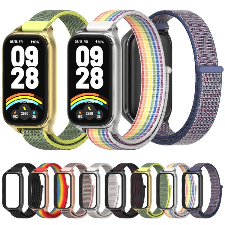 For Xiaomi Smart Band 9 Active / Redmi Band 3 Mijobs Metal Shell Nylon Loop Watch Band(Midnight Blue Black) - free shipping - PMc TechLife - Order now!
